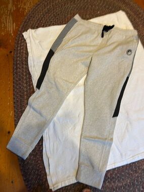 Canada Goose Light Gray Jogger Sweatpants with Black Side Panels